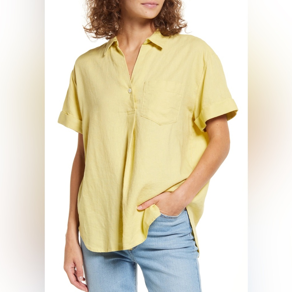 Madewell Linen Popover Top